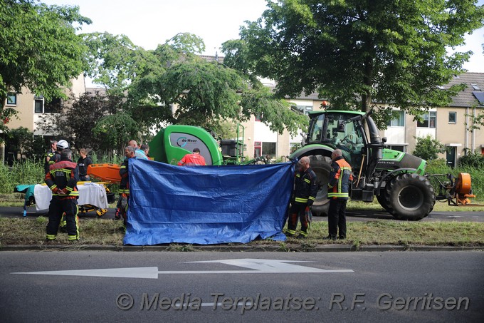 Mediaterplaatse ongeval fietser grasmaaier gouda 10062020 Image00008