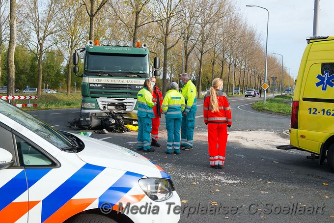 Mediaterplaatse zwaar ongeval motor vrachtwagen hoofddorp 29102020 Image00009