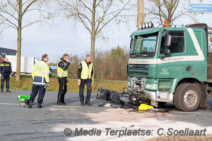 Mediaterplaatse zwaar ongeval motor vrachtwagen hoofddorp 29102020 Image00010