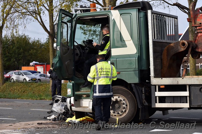 Mediaterplaatse zwaar ongeval motor vrachtwagen hoofddorp 29102020 Image00016