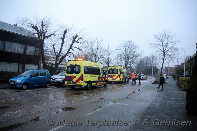 Mediaterplaatse ongeval fietser door glad heid waddinxveen 01022021 Image00003