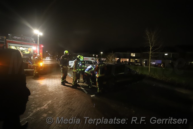 Mediaterplaatse Weer in de nacht een auto spontaan in brand gouda 28012021 Image00015