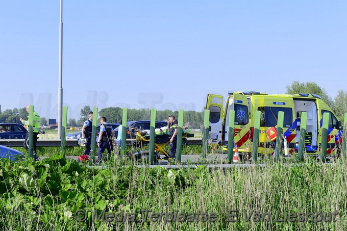 Mediaterplaatse motorrijder gewond op de N205 vijfhuizen 02062021 Image00002