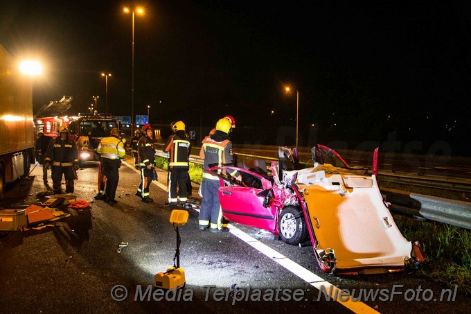 Mediaterplaatse ongeval auto klapt op pijlwagen leimuiden 17052021 Image00004