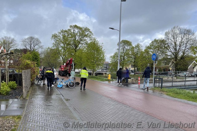 Mediaterplaatse hoofdweg ongeval scooter fietser hdp Image00001