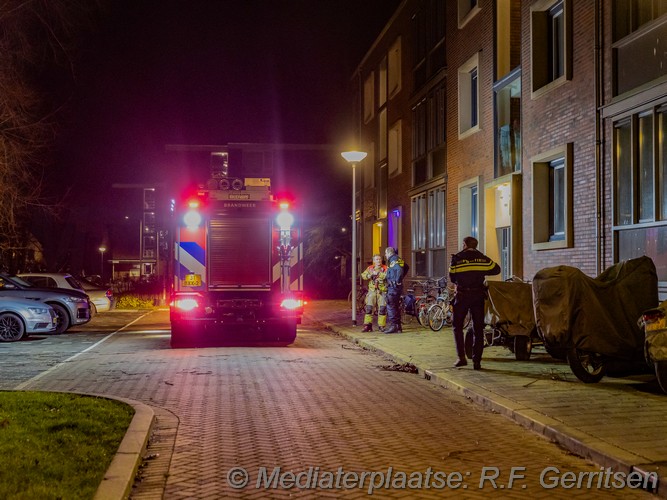 Mediaterplaatse brandje afval reinaertplein Gouda 08012025 Image00009