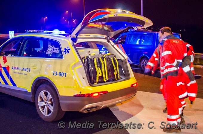 MediaTerplaatse Zwaar ongeval motor auto badhoevedorp 09012016 Image00004