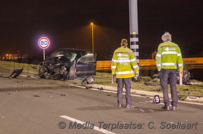 MediaTerplaatse Zwaar ongeval motor auto badhoevedorp 09012016 Image00015