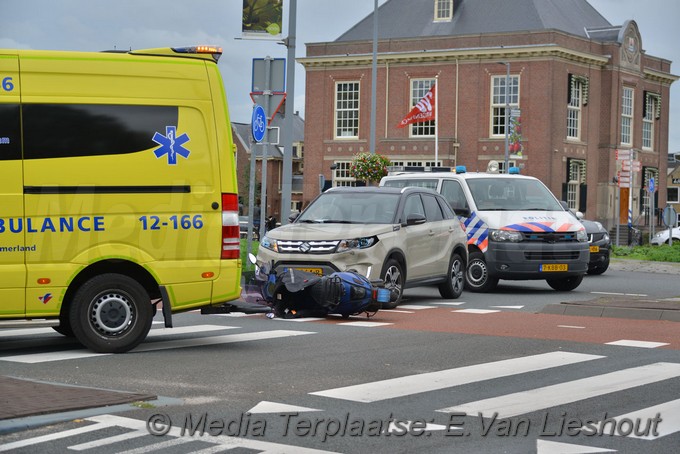 Mediaterplaatse ongeval beursplein hoofddorp auto snorscooter 10092018 Image00001