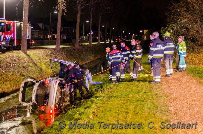 Mediaterplaatse ongeval auto te water ijweg hoofddorp 15032018 Image00002