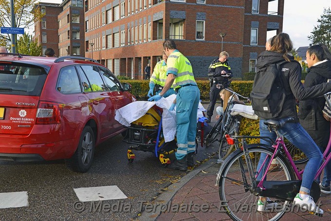 Mediaterplaatse ongeval fietser auto hoofddorp 03112016 Image00002